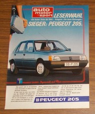 Seltene Werbung PEUGEOT 205 -