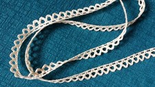 2m Spitze creme Spitzenband Borte Klöppelspitze Baumwolle (0,99€/m) 9mm breit
