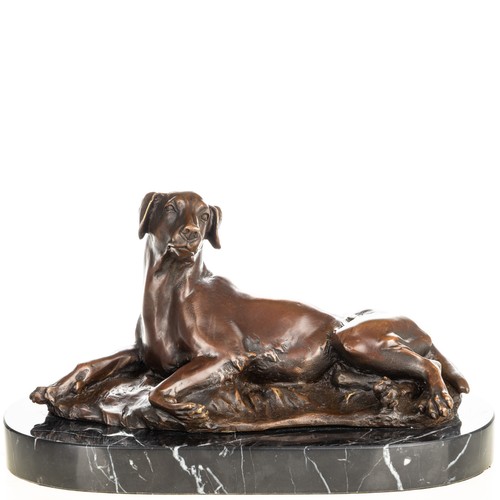 Bronzeskulptur hund jagdhund - bronzeskulptur,