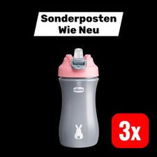Chicco Trinkbecher Becher Pop-Up Cup 350ml Kinderflasche Trinkflasche 3 STÜCK