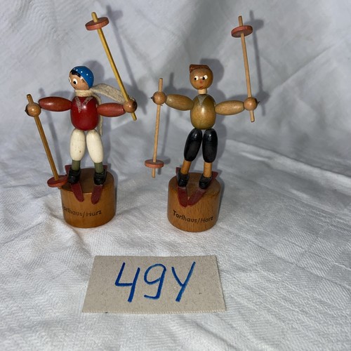 Vintage drückfigur aus holz - vintage-,