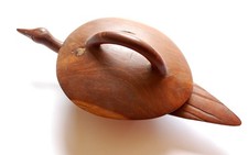 Alte Holzschale in Tier-Vogelform, Teakholz - handgeschnitzt?