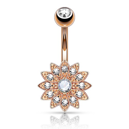 Bauchnabelpiercing blume - bauchnabelpiercing,