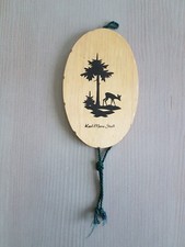 Wand Deko Holz Scherenschnitt*Reh* C. H. Walther *Karl-Marx-Stadt* DDR Ostalgie 