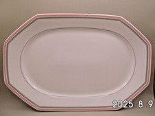 Porzellan  Vorlegeplatte oval 32 cm Serie Grau Rosa Linie Winterling/Markleuthen