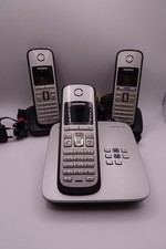 3x Siemens Gigaset C38H schnurlos Telefon mit Ladeschale und AB C385