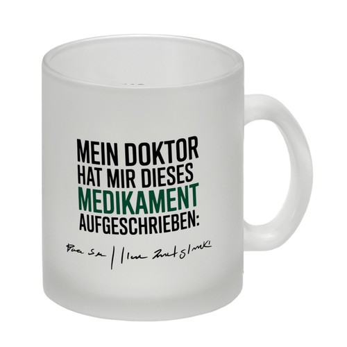 Arztrezept glas tasse mit - glas,