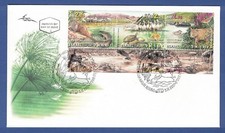 FDC Israel 2007, Naturschutzgebiete, Fischotter, Rohrkatze, Schildkröte