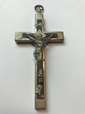 Dt. Wehrmacht - Kruzifix, Sterbekreuz, Vorhaltekreuz Feldgeistl. 1940-45, Gothic