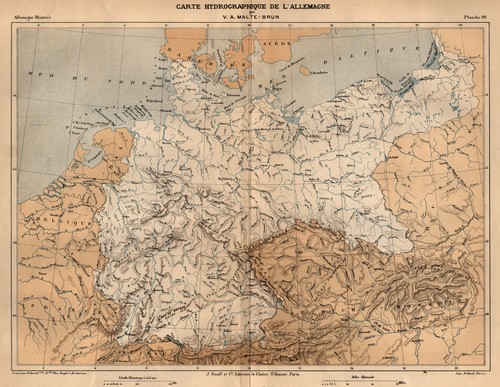 Deutschland flusskarte - deutschland,