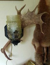 Geweihlampe * Damhirsch * Schmiedekunst * gebraucht * Unikat 