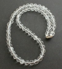 Bergkristall Kette Edelsteinkette Schmuck Collier Halskette 925 Silber ca. 50 cm