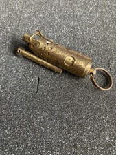 Altes Messing Benzin Feuerzeug mit Schlüsselring, für Tüftler und Sammler