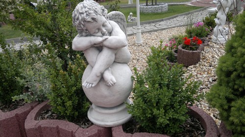 Steinfigur großer engel - steinfigur,,
