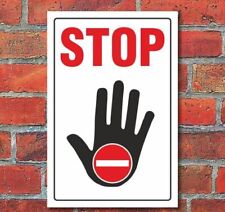 Schild STOP Durchgang verboten Halt Hand Hinweisschild, 3 mm Alu-Verbund