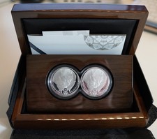 2 oz Silbermünzen-Satz - Big Five I. - Nashorn - Doppel-Kapsel - 2020