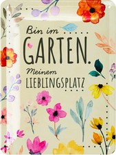 Retro Blechschild, Bin im