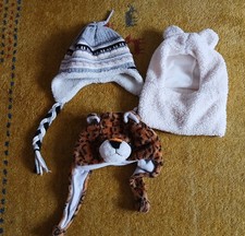Schlupfmütze Kinder Jungen Mädchen Wintermütze Strickmütze ab 10 Jahre( 3 Stück)