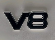 3D V8 KFZ Metall Aufkleber