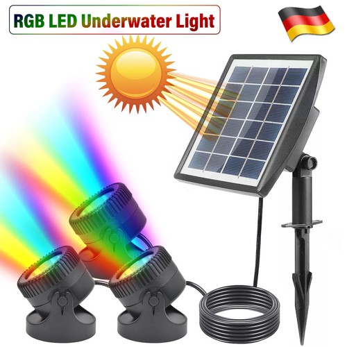 Rgb led solar teichbeleuchtung - solar,