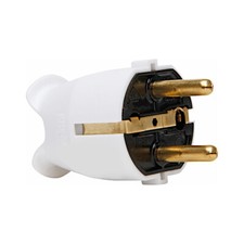 Stecker Schutzkontaktstecker weiß schwarz braun gold silber IP20 Kopp