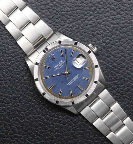 Rolex date 1501 blue dial - dial, 1970