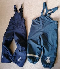 2 Stk. TCM Tchibo Schneehose Junge 98/104 blau gefüttert Skihose Regenhose