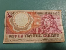 25 Gulden Geldschein Holland 1955