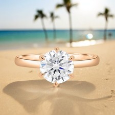 Diamant-Roségoldring für
