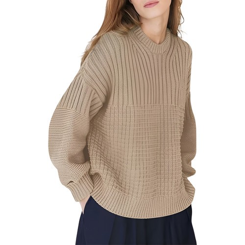Damen oversize strickpullover - oversize,