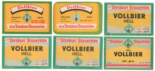 Bieretiketten ddr dresdner - ddr,