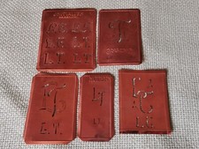 5 alte Kupferschablonen