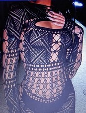 Club-Outfits , Dessous, Fischnetz-Body,