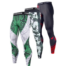 Herren Kompressionshose Leggings Fußball Laufen Gym Leggins Socke