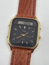 Timex Ana Digi Alarm Armbanduhr Herren Vintage 80’s - 31x31mm Digital Watch