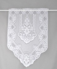 Scheibengardine Balkontür Blumen & Muster weiß 60/82cm