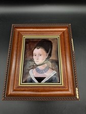 Emaille bild damenportrait - emaille,