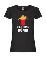 Bier Pong König | Party | Bierliebhaber | Spiele Damen Shirt Schwarz