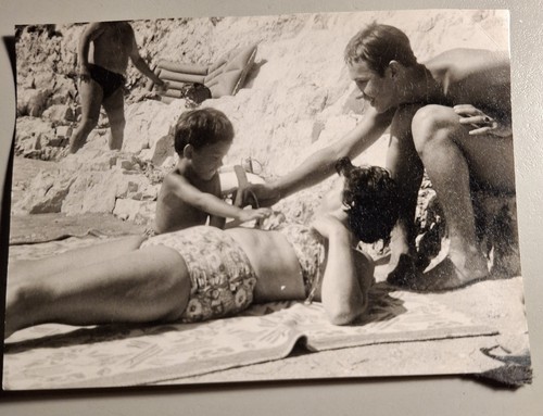 Vintage foto mann und frau - und,