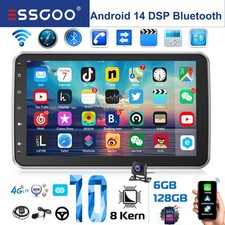 10" Android 14 8-Kern Carplay 6+128GB Autoradio 1DIN GPS 360° Drehbar Bildschirm