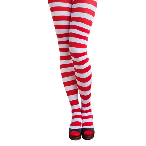 Sexy ringel strumpfhose rot - -,