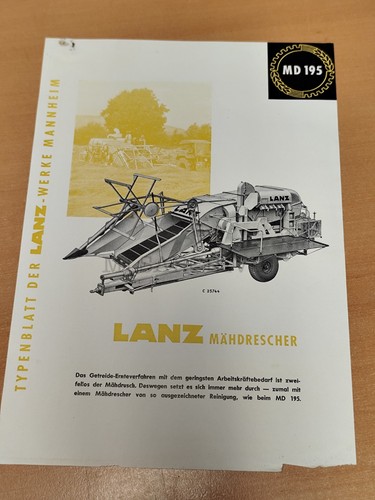 Lanz 195 mähdrescher - md,