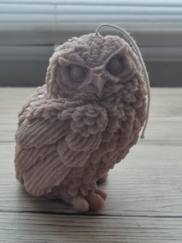 Handgefertigte kerze eule bio - kerze,