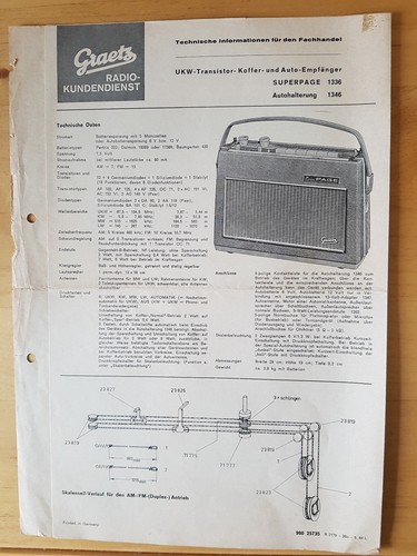 Schaltplan kofferradio graetz - schaltplan,