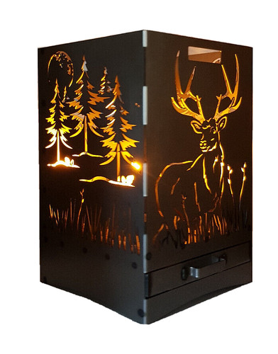Feuerkorb hirsch wald jagd mit - wald,