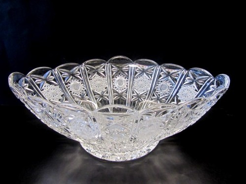 Bleikristall glas schale - bleikristall, oval