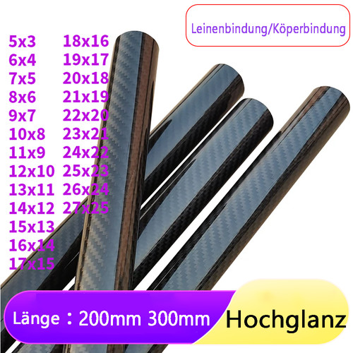 Hochglanz carbon rohr - carbon, Ø