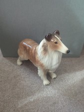 Keramik deko langhaar collie - deko,
