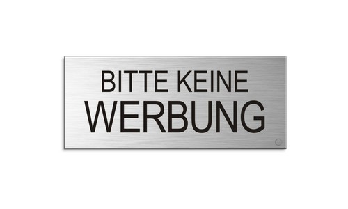 Briefkastenschild bitte keine - bitte,