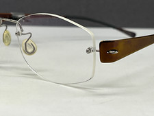 Lindberg Brille Damen Braun Oval Randlos Spirit Titan Rechteckig